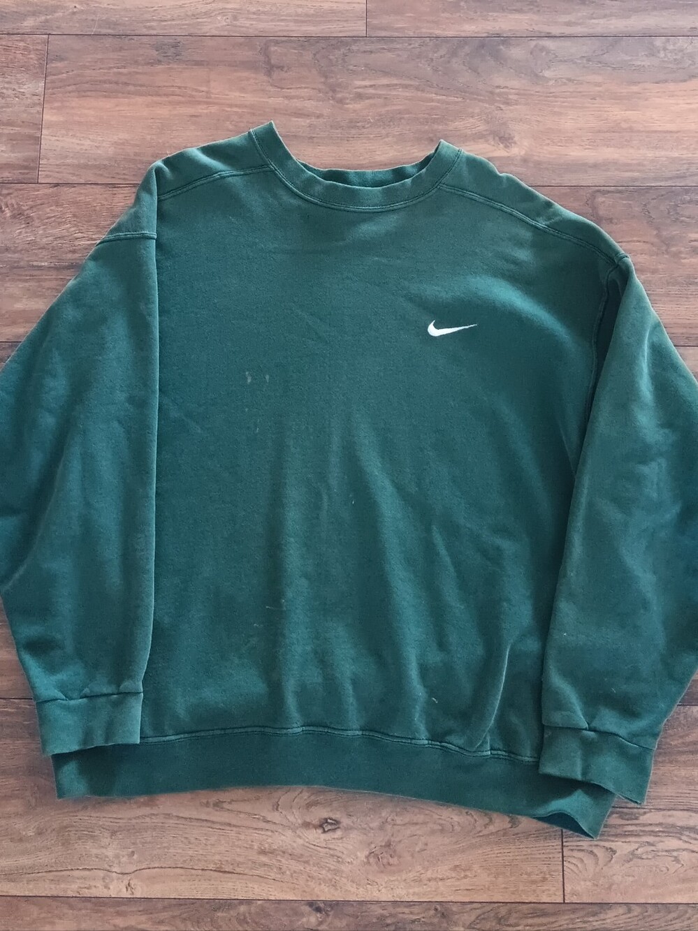 Vintage Nike Forest Green Crewneck Sweatshirt with White Swoosh